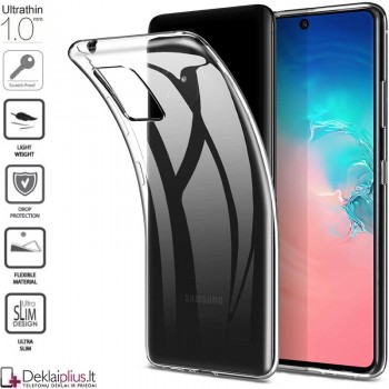 Silikoninis dėklas 1.0 mm storio - permatomas (S10 LITE)